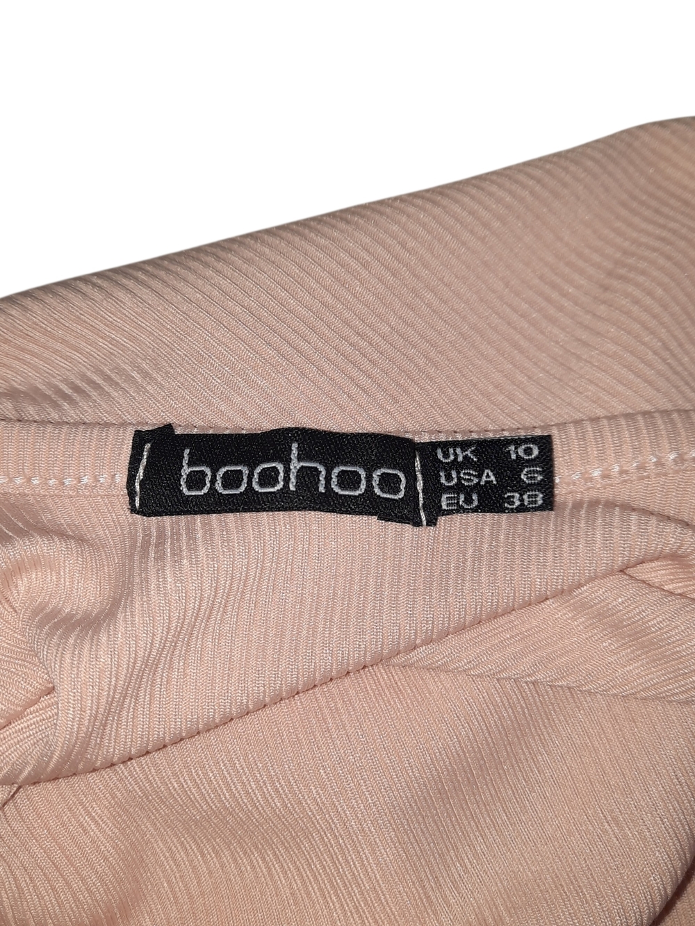 Boohoo Neutral Taupe Ribbed Long-Sleeve Jumpsuit - Picture 2 of 11